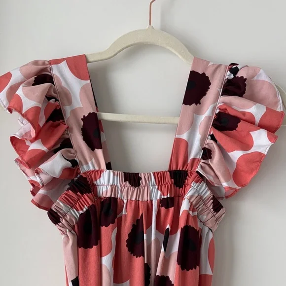 Floral Ruffle Maxi jumpsuit - Picture 4 of 5